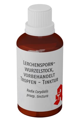 Lerchenspornwurzelstock, vorbehandelt Tropfen - Tinktur